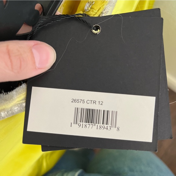 Ieena For Mac Duggal Satin Long Blouson Sleeve Evening Gown 26575 NWT SZ 12 - Picture 6 of 7